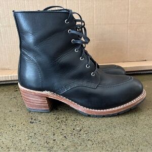 Black Leather Ankle Boots